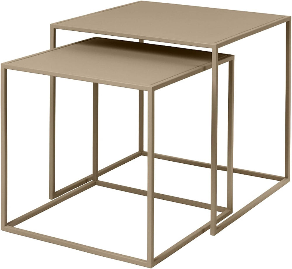 Blomus FERA Set of 2 Nesting Tables - Black - Powder Coated Steel