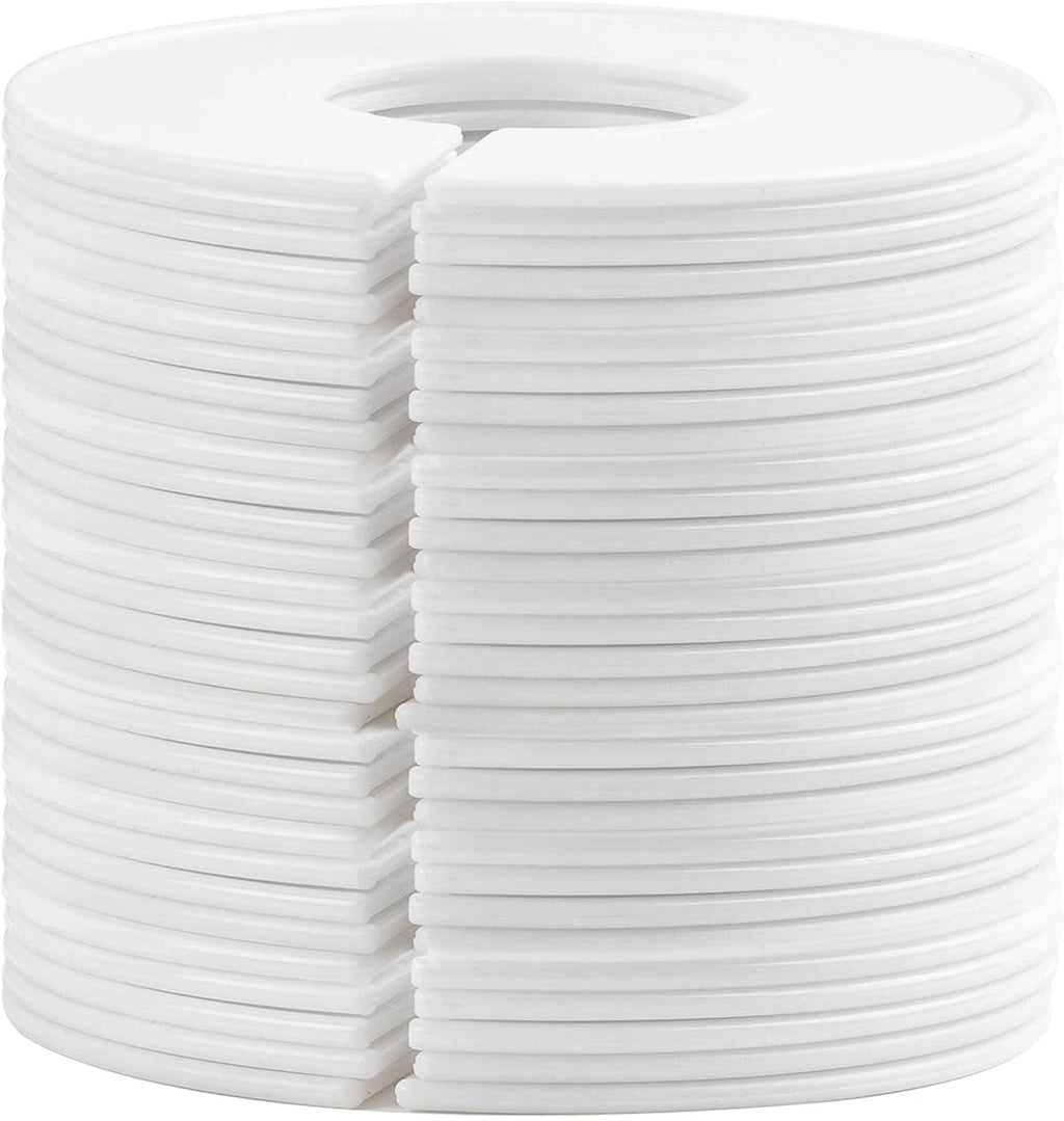 Sukh 30 Baby Closet Dividers Durable - Home Closet Organizer & Storage | White Plastic Rack Dividers, Large Hanger Labels, Hanging Clothes Size Dividers, for Boutique Settings & Nursery Essentials