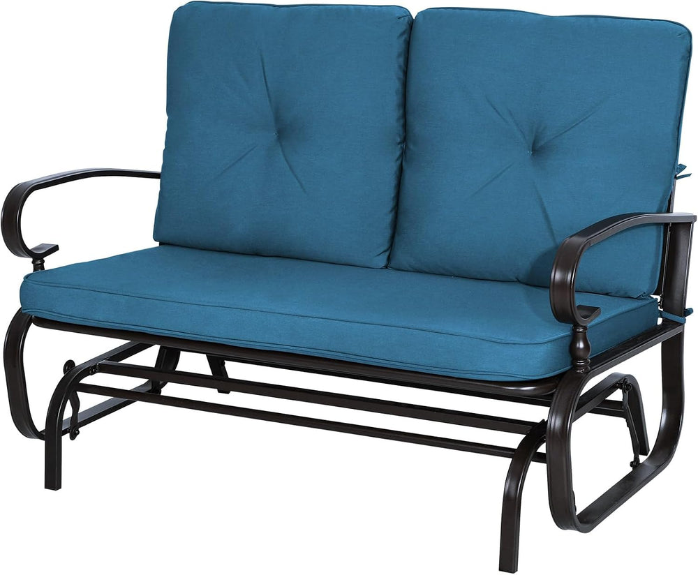 Incbruce Outdoor Swing Glider Rocking Chair Patio Bench for 2 Person, Garden ...