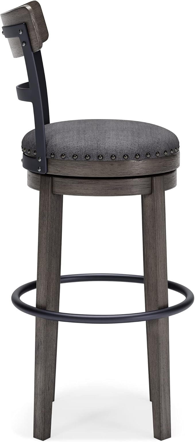 Signature Design by Ashley Caitbrook 30" Farmhouse Bar Height Upholstere...