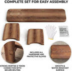 24-59 Inch Solid Wood Entryway Bench, Farmhouse Long End of Bed Bench, Indoor Dining Seat for Entrance, Bedroom, Living Room, Dining Room, Easy Assembly, Brown(L31xW7.9xH5.9inch)