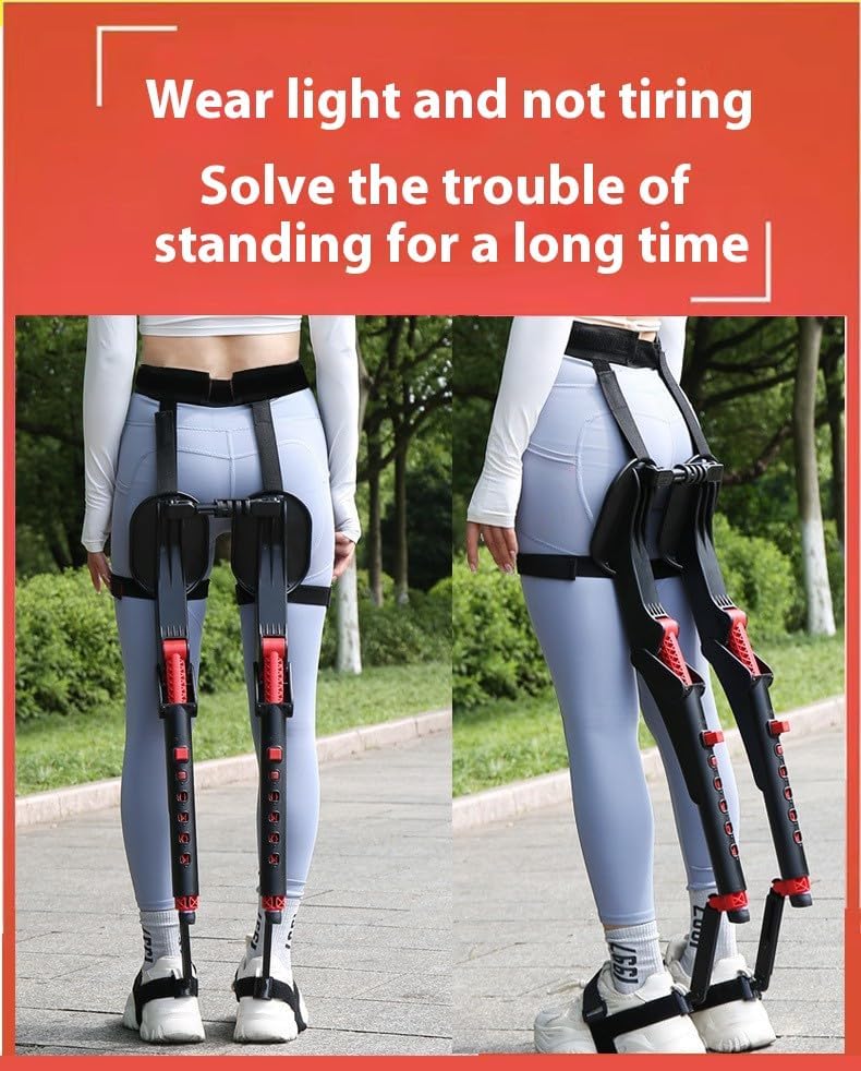 Adjustable Chairless Wearable Invisible Chair,Invisible Chair Wearable Exoskeleton Human Wearable Seat,Anywhere Camping Folding Stool 5 Gear Adjustable Heights