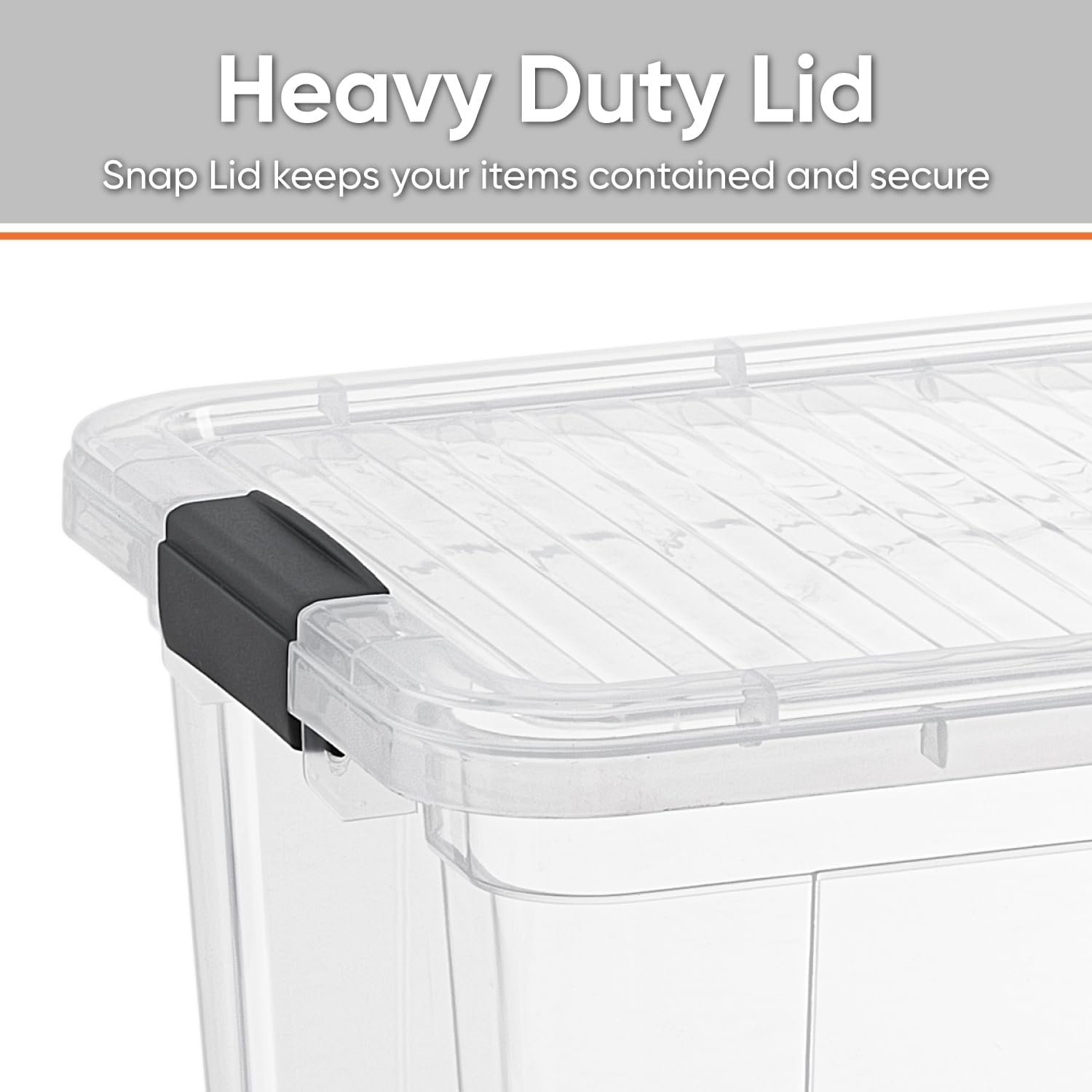 Superio Storage Bins with Lids- 8 Pack, 1.85 Qt Clear Boxes for Organizing, Stackable Plastic Containers- BPA Free, Non-Toxic, Odor Free, Organizer for Home, Office, Dorm