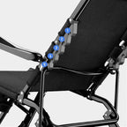 Lounge Reclining Chairs with A Detachable Head Pillow for Extra Comfort for Gardens Patios and Balconies(Black)