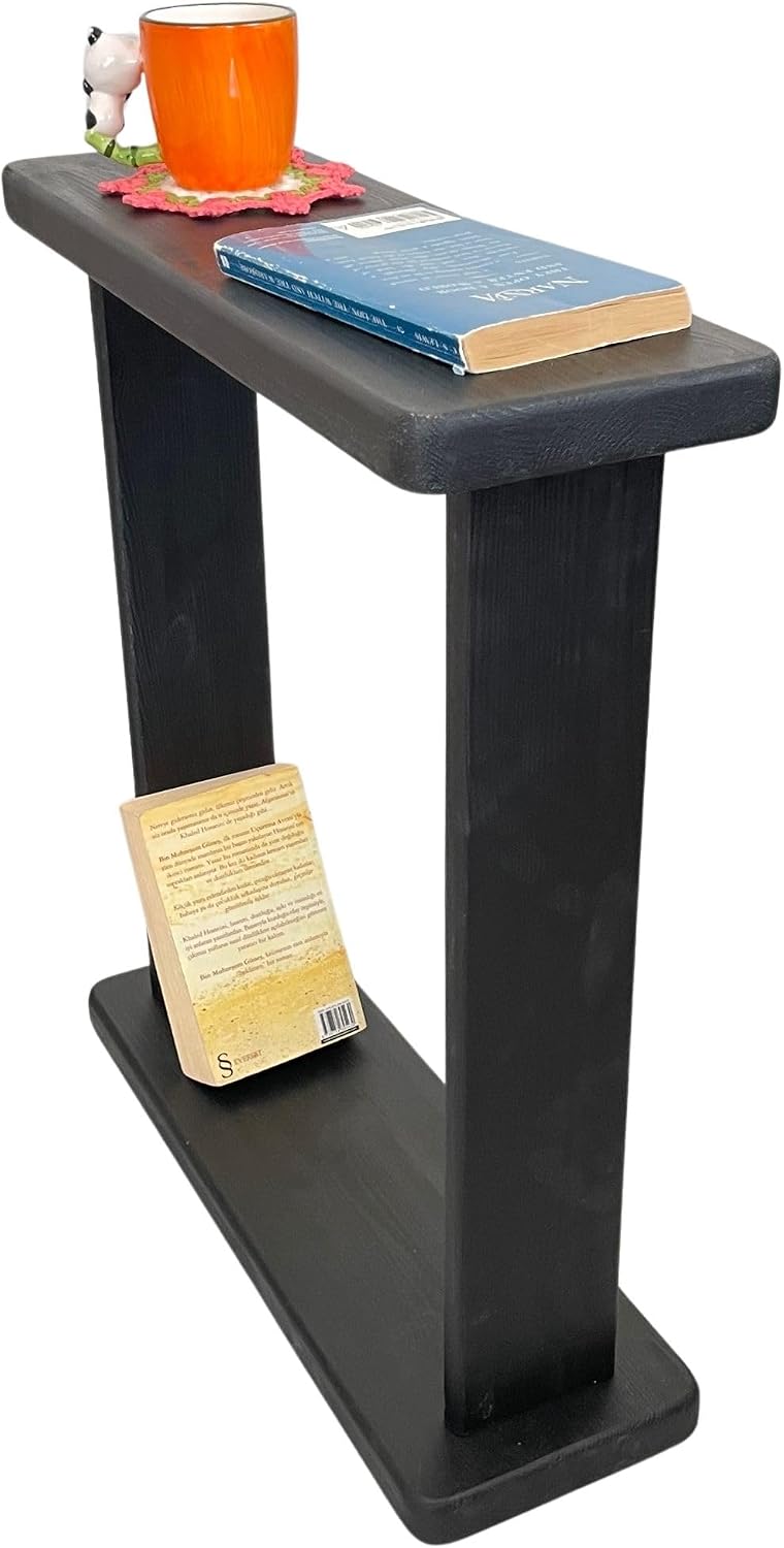 Very Narrow 7 inch Wide Side Table for Small Apartment Between Chairs, Skinny...