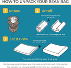 CordaRoy's Corduroy Bean Bag Chair, Convertible Chair Folds from Bean Bag to Lounger, As Seen on Shark Tank, Rainforest - Full Size