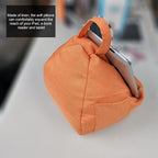 Tablet Cushion Holder - with Side Pockets, Soft Anti-Fall Book Rest for Lap, Hands-Free Laptop Stand for Bed, Multi-Angle Travel Pillow for Car, Lightweight Storage Caddy | for Home School Sofa Spa