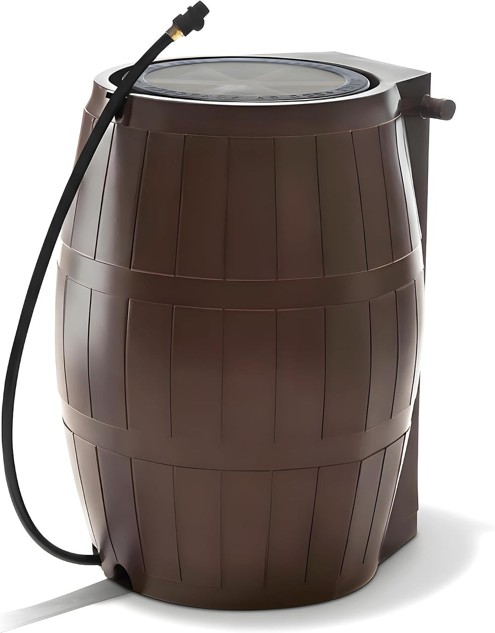 FCMP Outdoor Raincatcher 4000 Rain Barrel, Flat-Back Rainwater Catcher with S...