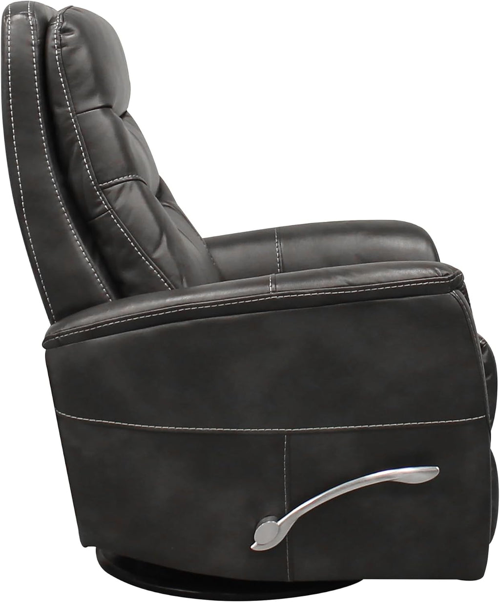 Parker Living Gemini - Flint Swivel Glider Recliner Chair with 90% Polyester, 10% PU Upholstery, Comfortable Nursery Recliner, Nursing Armchair with Smooth Reclining