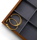 Oirlv 12 Grids Wood Jewelry Organizer Tray Stackable Jewelry Drawer Tray Bracelet/Watch Showcase Display Storage(Grey)