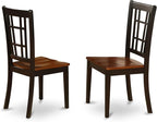 East West Furniture PLNI5-BCH-W 5 Piece Dining Room Furniture Set Includes an Oval Wooden Table with Butterfly Leaf and 4 Kitchen Dining Chairs, 42x78 Inch, Black & Cherry