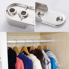Oval Silver Tube Holder for Wardrobe - Adjustable Clothes Organizer Elegant Design and Modern Style - Storage Accessory for Standard Size Wardrobes