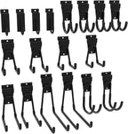 18PCS Black Slatwall Hooks, Garage Slatwall Accessories, Multi Size Slat Wall Accessory, Utility Hooks for Slatwall