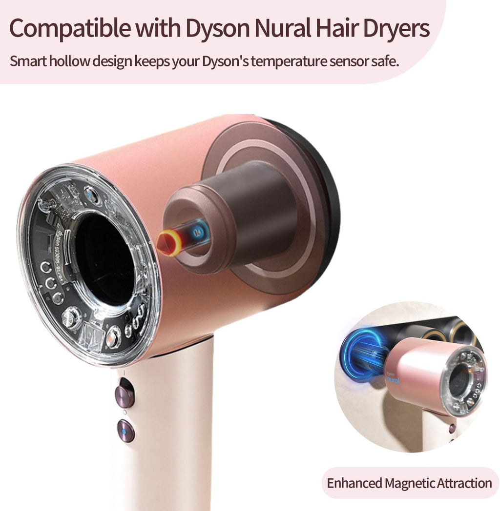 Dyson Hair Dryer Holder Wall Mount, UEMUSI Dyson Blow Dryer Holder for Bathroom, Durable Aluminum Alloy Hair Dryer Wall Mount Hanger Organizer for Dyson Supersonic Magnetic Design with Cord Hook Black