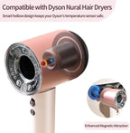 Dyson Hair Dryer Holder Wall Mount, UEMUSI Dyson Blow Dryer Holder for Bathroom, Durable Aluminum Alloy Hair Dryer Wall Mount Hanger Organizer for Dyson Supersonic Magnetic Design with Cord Hook Black