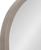 Kate and Laurel Hutton Farmhouse Wood Arched Mirror; 20 x 30; Gray; Decorative Modern Large Arch Mirror with Deep Profile and Graywash Finish for Wall