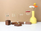 GemeShou 3pcs walnut wooden dangle earring stand holder, hoop earring displays for selling jewelry, mini brass hanger【Walnut Stand set-3pcs】
