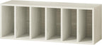 IOTXY DIY Modular Cube Bookcase - CubeXY Customizable Stackable Expandable Basic Shelving Units, 6-Cube Wooden Open Bookshelf with Removable Shelves for Books Organizer, Oak