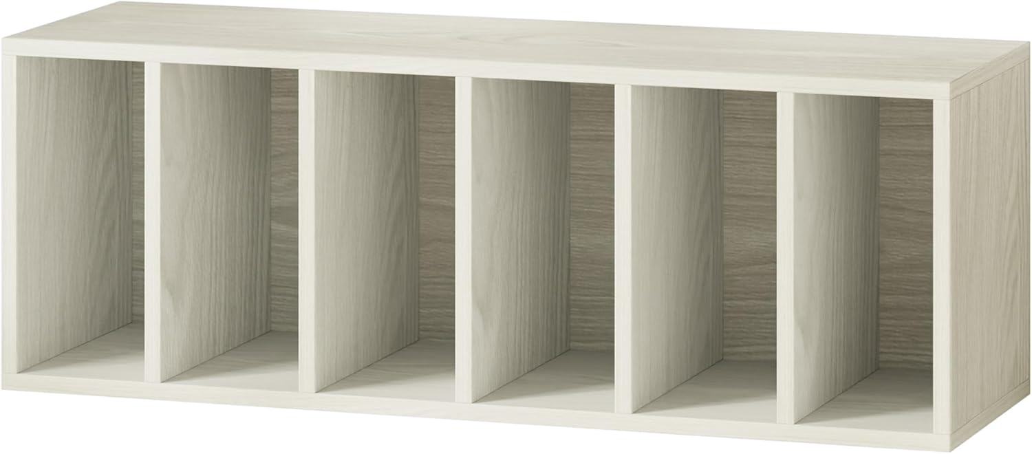 IOTXY DIY Modular Cube Bookcase - CubeXY Customizable Stackable Expandable Basic Shelving Units, 6-Cube Wooden Open Bookshelf with Removable Shelves for Books Organizer, Oak