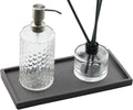 FREELOVE Concrete Decorative Trays for Perfume Cosmetic Bottles Jewelry Jar Candle, Cement Serving Tray for Bathroom Vanity Counter Coffee Table Toilet Tank (Dark-Grey, Rectangle 5.3''X11'')