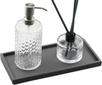 FREELOVE Concrete Decorative Trays for Perfume Cosmetic Bottles Jewelry Jar Candle, Cement Serving Tray for Bathroom Vanity Counter Coffee Table Toilet Tank (Dark-Grey, Rectangle 5.3''X11'')