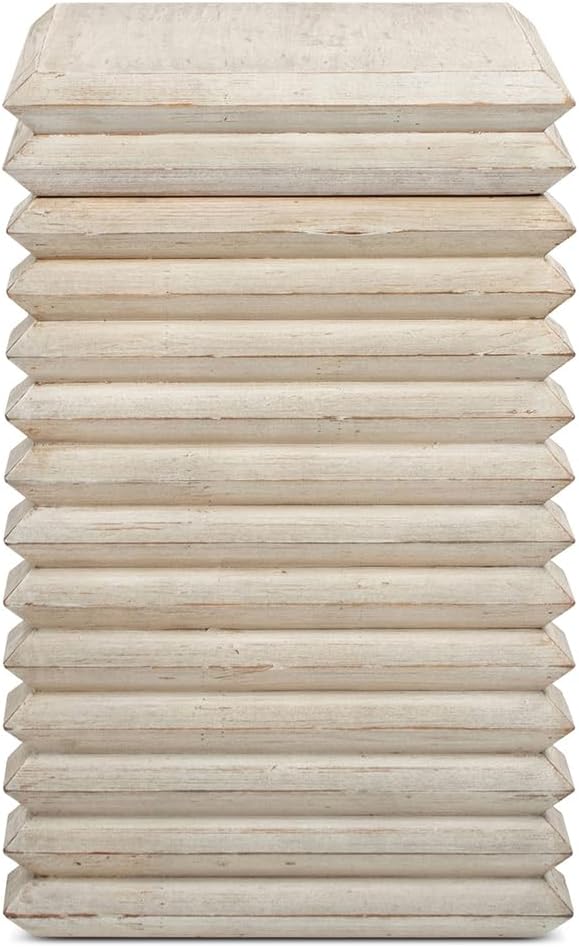 Jennifer Taylor Home Veda 20" Reclaimed Wood Stacked Geometric Waterfall...