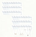 6 Pack Acrylic Necklace Hanger Wall Mounted Necklace Organizer Hanging Jewelry Organizer with 48Hooks for Necklaces, Earrings and Bracelets