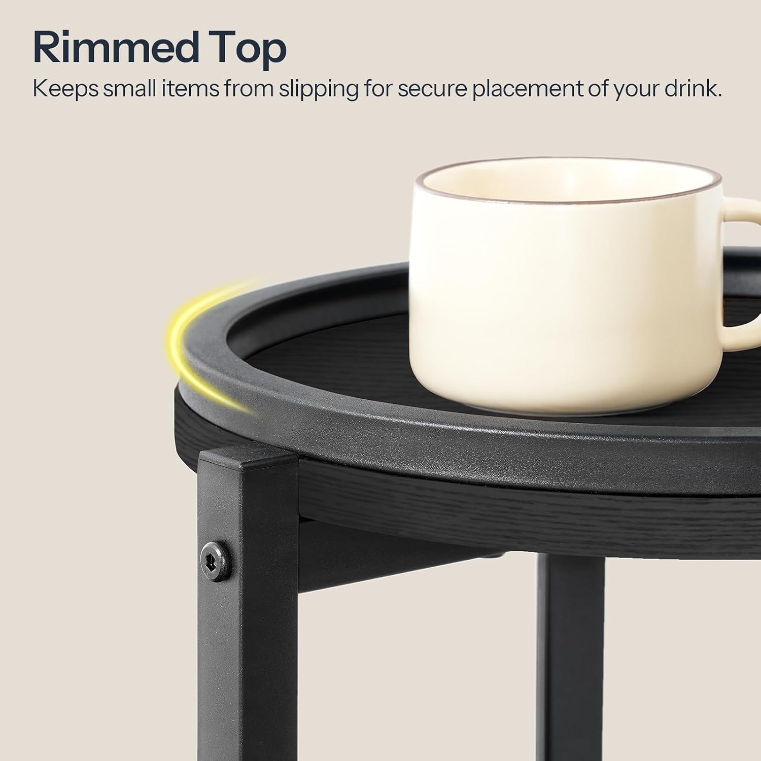 HOOBRO Small Round Side Table, 3-Tier Tall Coffee Drink Table for Sofa Couch, 28.7" H Slim Nightstand, Circle Accent End Table for Living Room, Corner, Bedroom, Black BB182BZ01