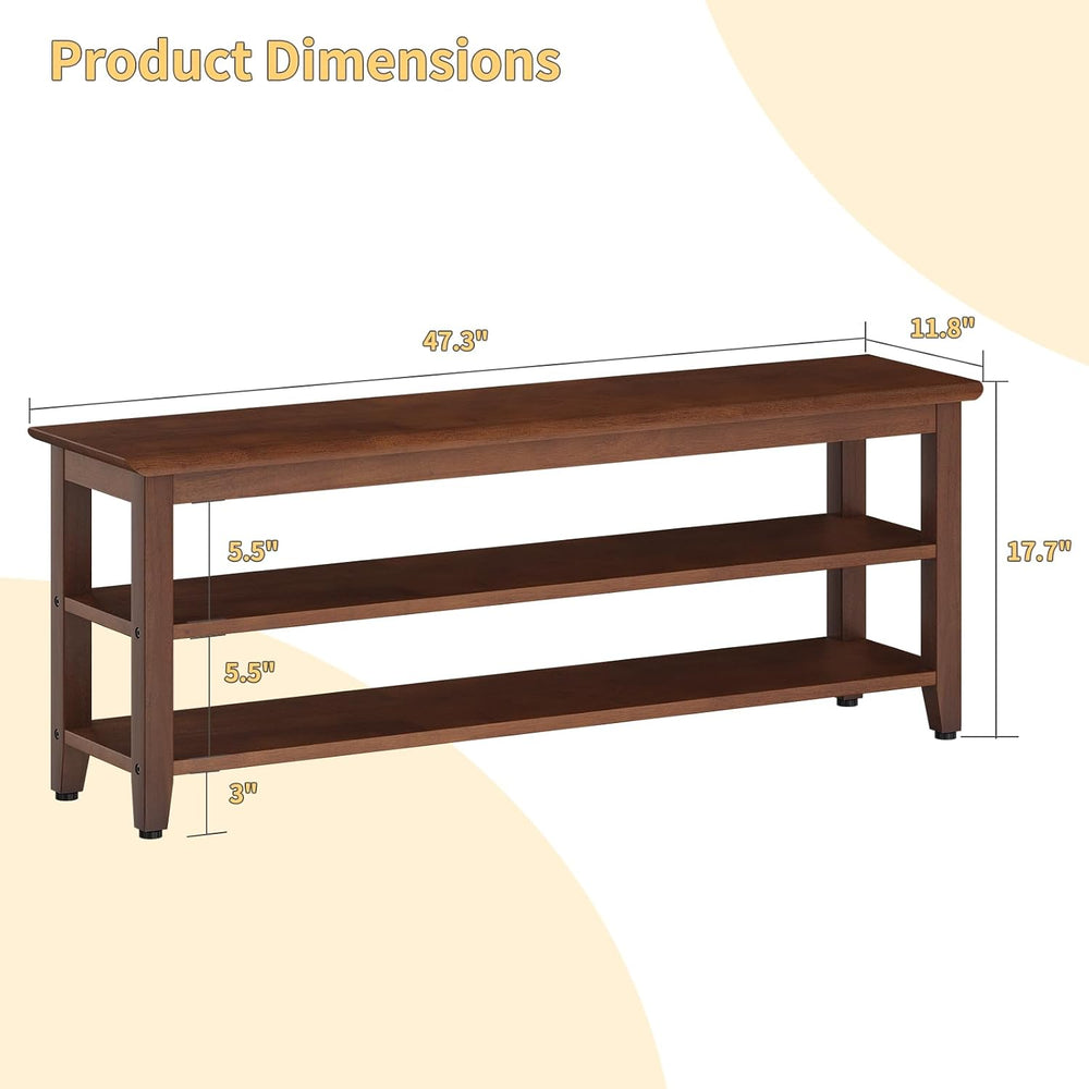 Wood Shoe Bench for Entryway,Bench with Shoe Rack,Storage Shoe Organizer for ...
