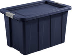 Sterilite 8-Pack Storage Bins with Lids, Heavy Duty Totes, Tuff1, 30 Gallon, Dark Indigo