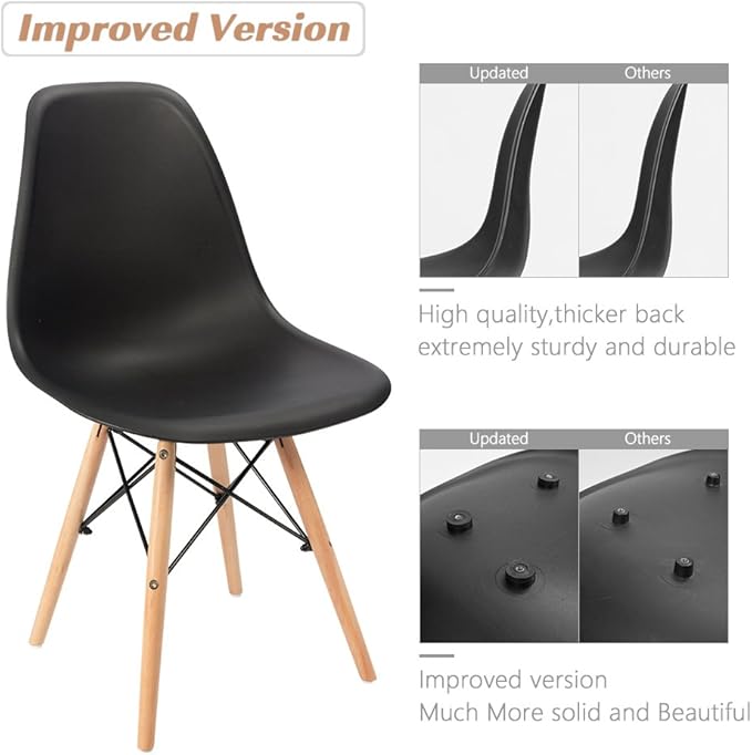 Furmax Modern Style Dining Chair Mid Century Modern DSW Chair, Shell Lounge P...