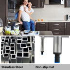 24inch x 60inch Stainless Steel Kitchen Work Table Food Prep Table NSF Commercial Worktable Adjustable Table Foot Duty Metal Table Scratch Resistent Antirust Restaurant Kitchen, 24 x 60 inch