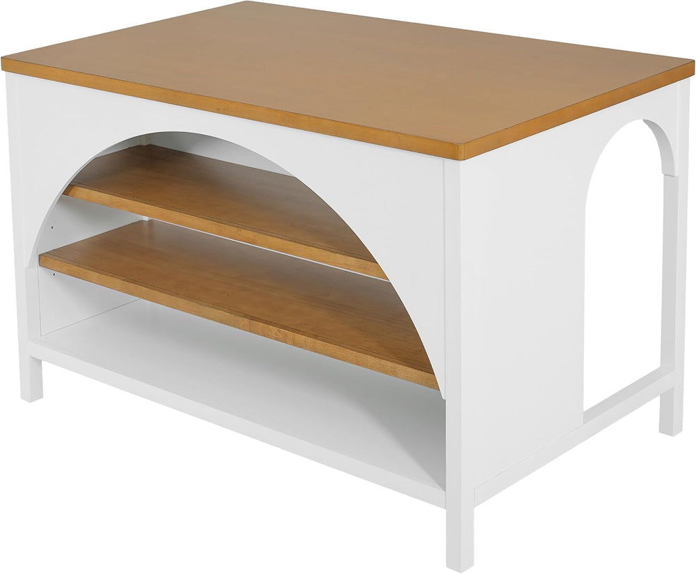 Christopher Knight Home Elle 56" Kitchen Island with Open Storage, Farmh...