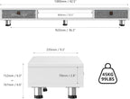 Fenge Dual Monitor Stand with 2 Drawers, 42.5 Inches Large Computer Riser for Desk, Adjustable Height Desk Shelf with Storage for Laptop, PC, TV, Printer