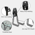 3-H Garage Wall Hooks 10 Pack, Garage Hooks Heavy Duty with Extra Welding Spots, Wall Storage Organizer for Hanging for Garden, Lawn, Yard (Grey)