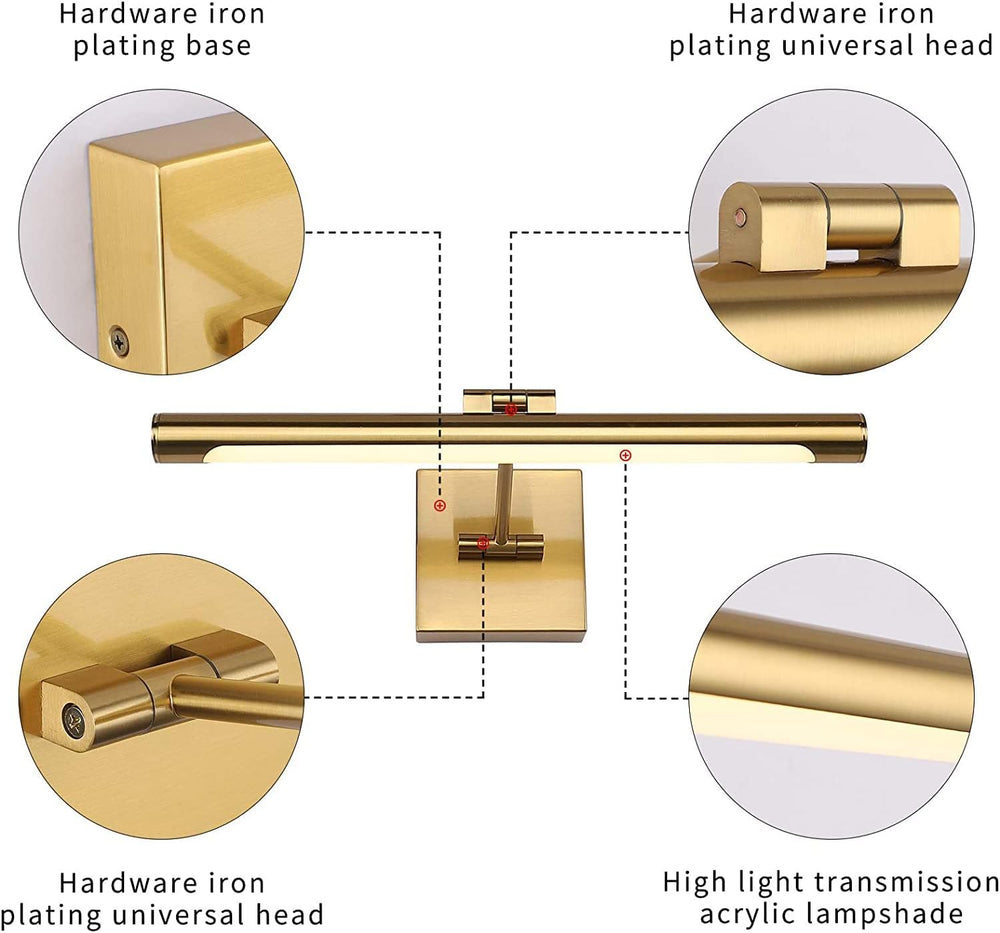 Joosenhouse LED Picture Light Fixtures Dimmable 16.53" Inch Modern Metal...