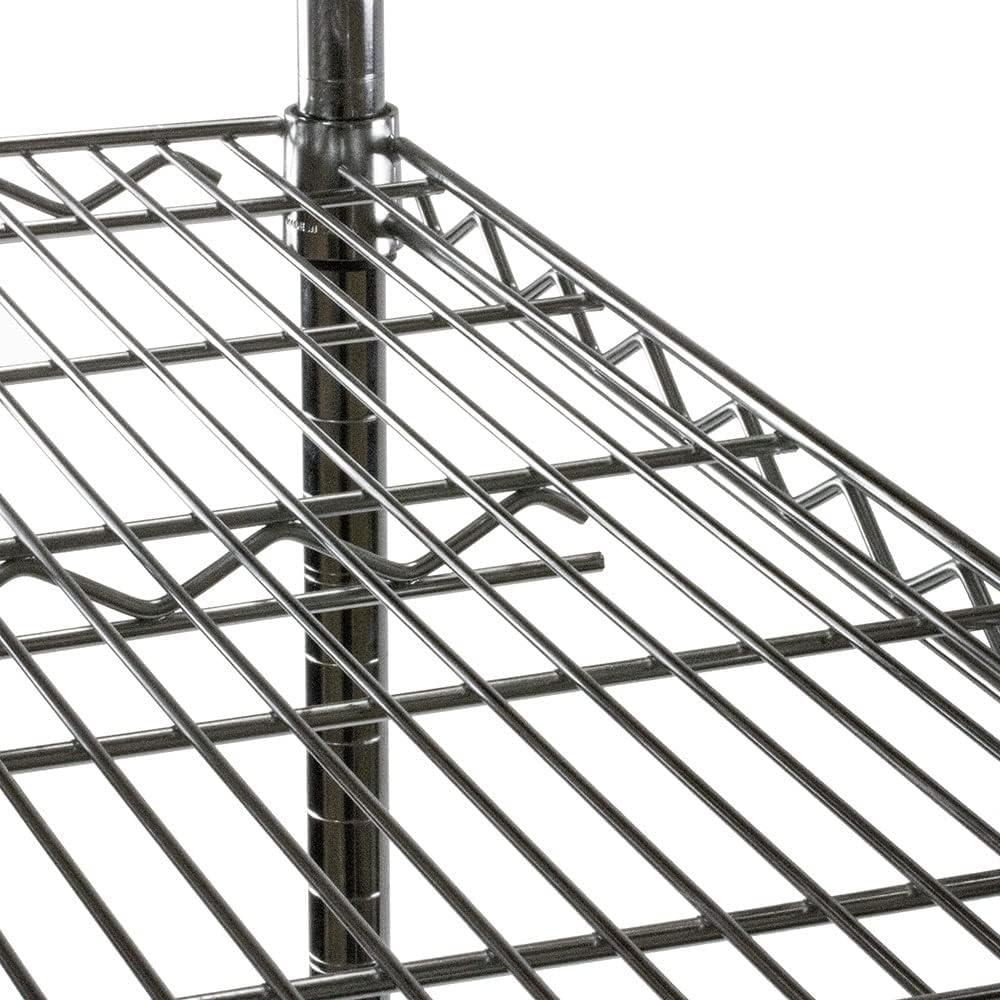 Shelving Inc. 24" d x 72" w Chrome Wire Shelving with 2 Tier Shelves, Weight Capacity 800lbs Per Shelf