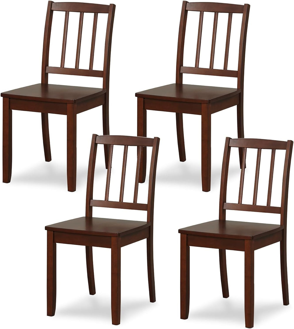 NAFORT Wood Dining Chairs Set of 4, Farmhouse Kitchen Chairs with Ergonomic S...