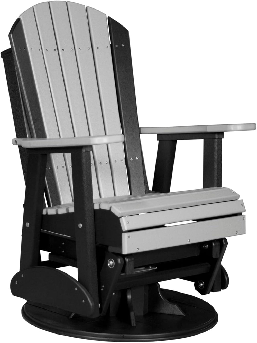 LuxCraft 2' Adirondack Outdoor Swivel Glider Chair, Patio Gliding Rocker,...