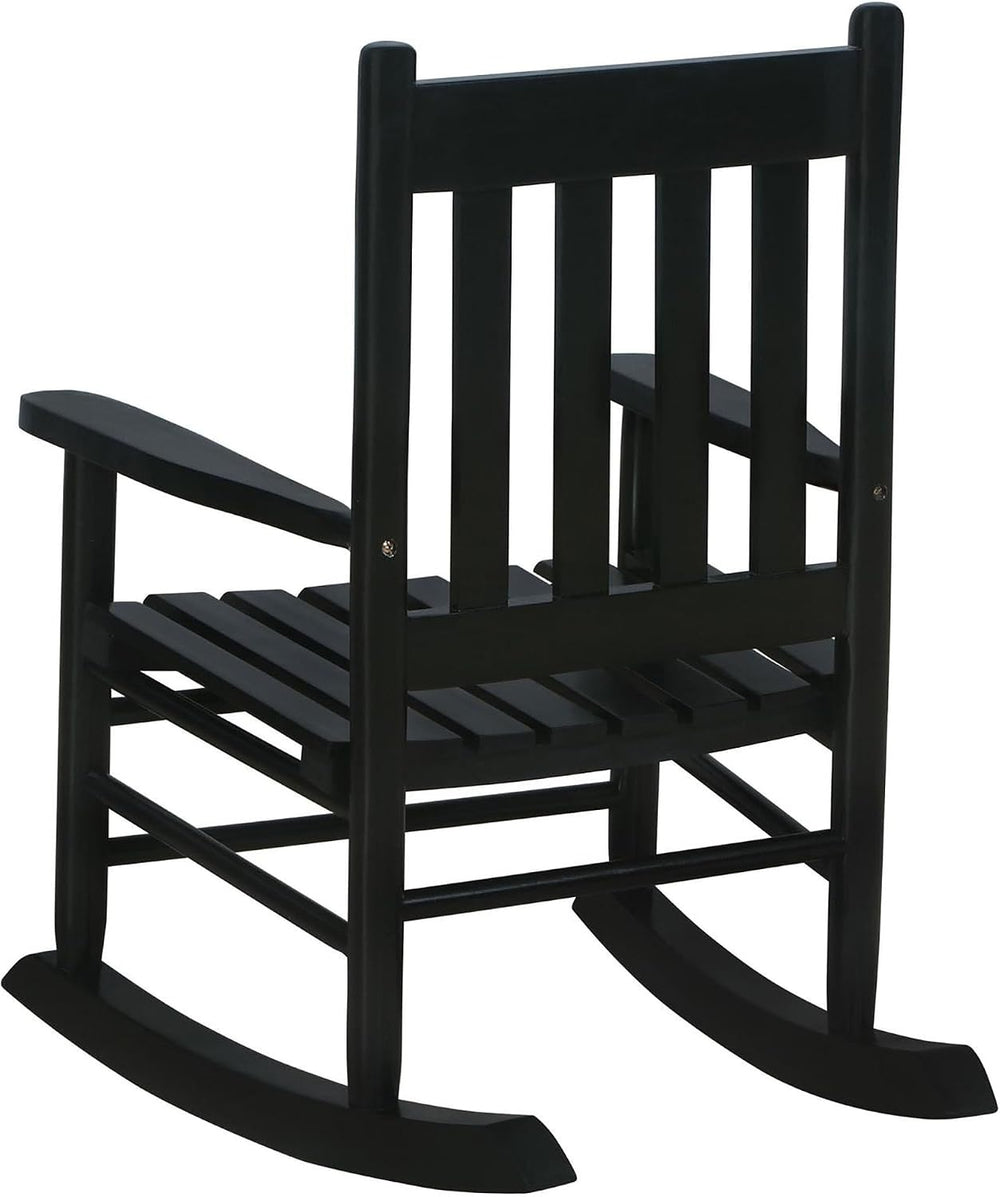 Black Slat Back Youth Rocking Chair