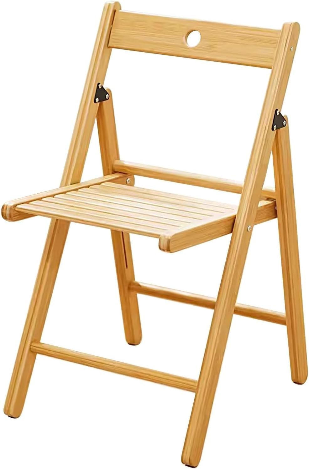 Folding Chairs, Modern Mid Century Dining Outdoor Bamboo for Bedroom Living Room Reading Room(Natural)