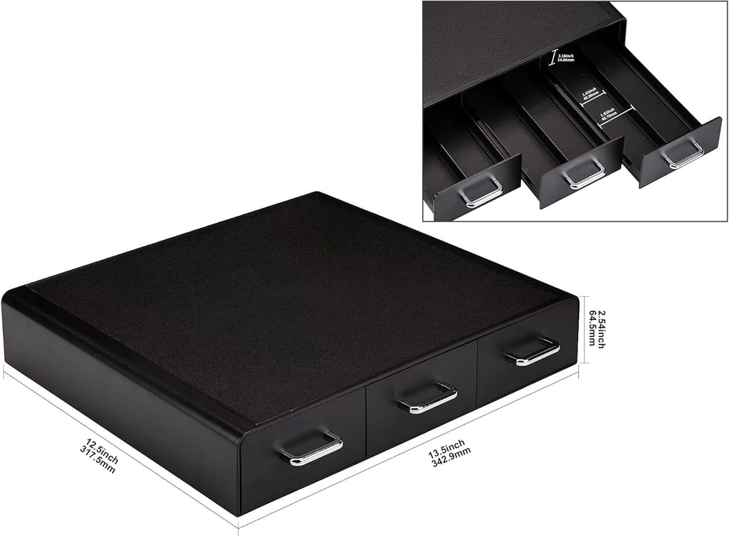 Amazon Basics Coffee Pod Storage Drawer for K-Cup Pods, 36 Pod Capacity, Black