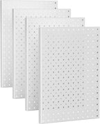 Ultrawall Metal Pegboard Panels, Pegboard Wall Organizer, Peg Boards for Wall, Garage Tool Storage Organization, 12"X16", 4pcs, Gray