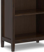 SIMPLIHOME Warm Shaker Bookcase - 72 inch Tall 5-Shelf Solid Wood Bookshelf in Tobacco Brown, Transitional Storage for Living Room, Study Room or Office with Adjustable Shelves and Tapered Legs