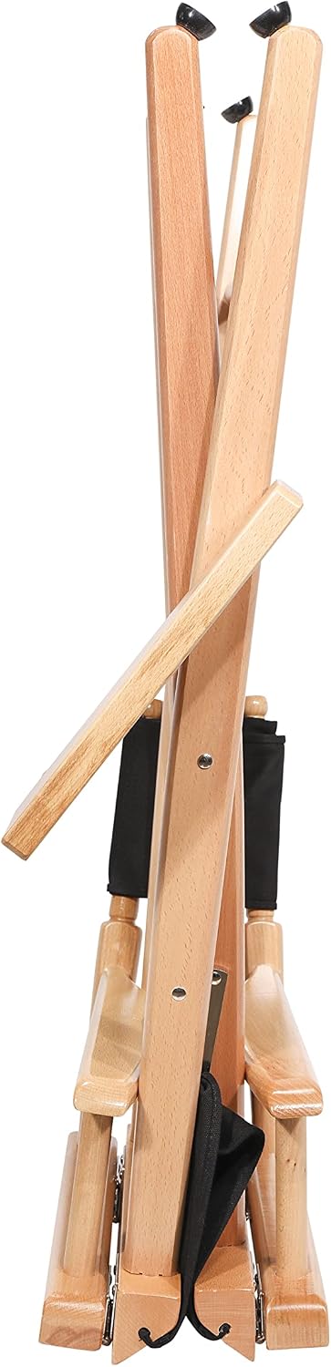 Filmcraft Pro Series Director Chair - Medium Black Finish with Black Canvas