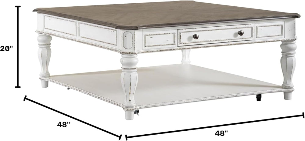Liberty Furniture Magnolia Manor 3 Piece Living Room Set - Oversized Square C...