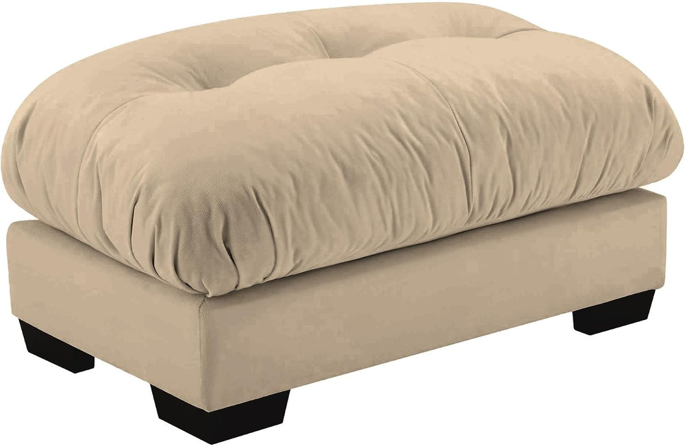 Velvet Upholstered Ottoman Footstool with Cushion for Sectional Sofa Couch 30...