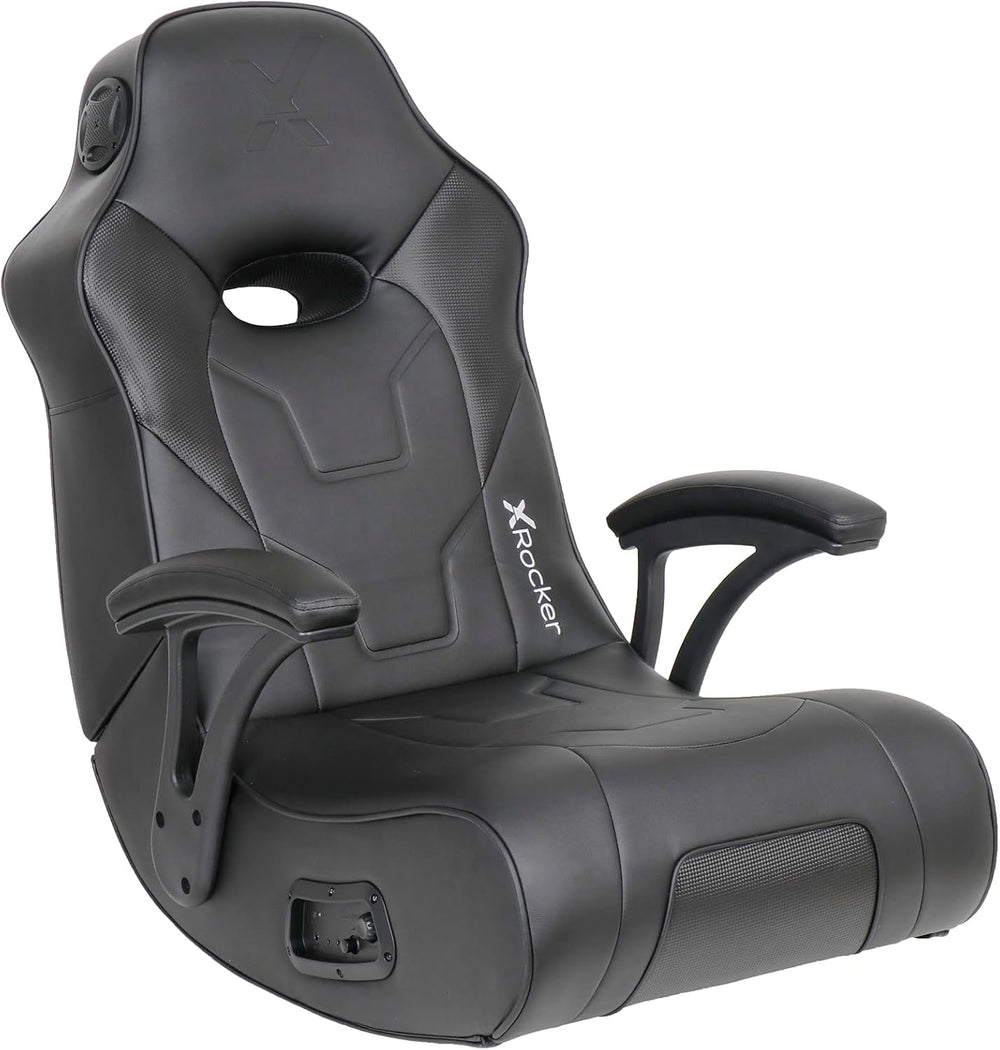 X Rocker Video Gaming Floor Rocker Chair, Built-in Audio, College Dorm Essent...