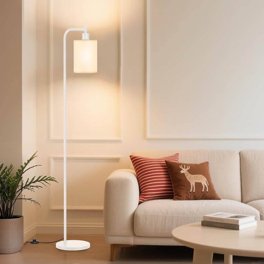 SIBRILLE Floor Lamp with Linen Shade, Dimmable Tall Standing Lamp with Remote...