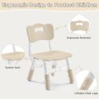 GITAWUSA Toddler Table and Chair Set for Ages 3-8, Adjustable Kids Table and Chairs for Reading,Drawing, Eating, Children Activity Table with Graffiti Tabletop for Daycare/Classroom/Home/Preschool